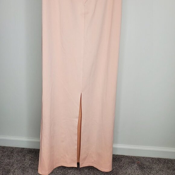 NWT Lumier by Bariano Australia Halter Sheath Gown Pink - Picture 11 of 16